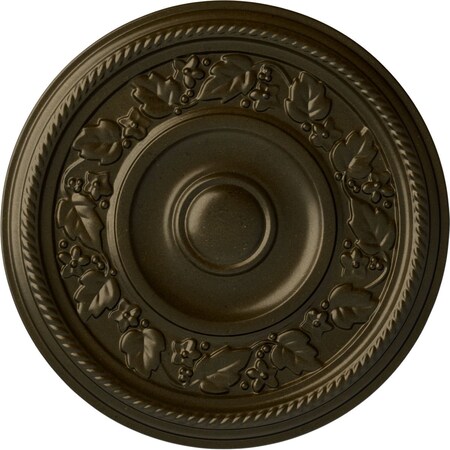 Tyrone Ceiling Medallion (Fits Canopies Up To 6 3/4), Hand-Painted Green Gold, 16 1/8OD X 3/4P